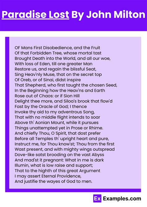 alluc paradise lost|Paradise Lost: Full Poem Summary .